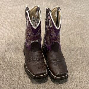 Durango Kids' Brown and Purple Boots